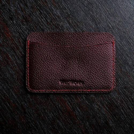 Original Leather Card Holder H1 Wine Red