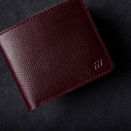 Original Leather Wallet M2 Wine Red, 3 image