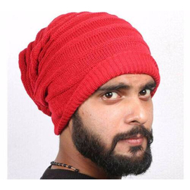 Mens Winter Beanie Hat Red