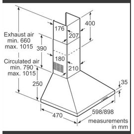 BOSCH DWP64CC50M Serie | 2 Wall-mounted Cooker Hood, 7 image