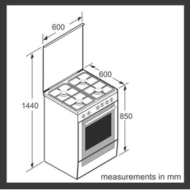 Serie | Stainless steel 4 free-standing gas cookerWidth 60 cm, 6 image