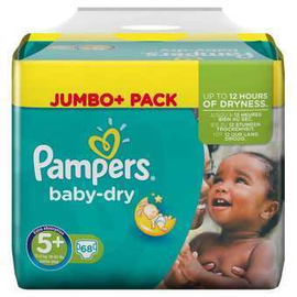 Pampers Baby Dry Jumbo Size 5 Plus (68 Pcs)