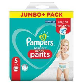 Pampers Baby Pant Jumbo Size 5  (12-17 KG) (60 Pcs)