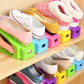 4 Pieces Creative Shoe Frame Slots for Space Saver, Organizer, Double Shoe Rack Storage