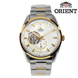 Orient TriStar Automatic White Dial Silver Band Stainless Steel Mens Watch-RA-AR0001S00C