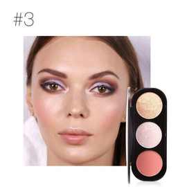 FOCALLURE Blush & Highlighter Palette- #3