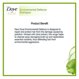 Dove Shampoo Environmental Defense 170ml, 4 image