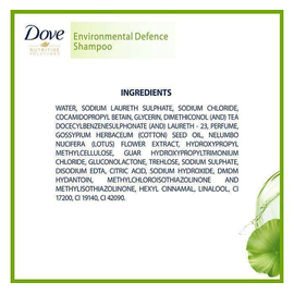 Dove Shampoo Environmental Defense 170ml, 5 image
