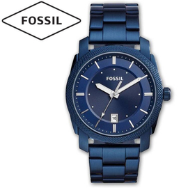 Fossil Machine Analog Blue Dial Stainless Steel Mens Watch-FS5231