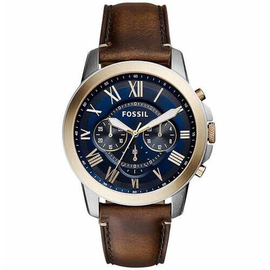 FOSSIL Grant Blue Dial Mens Watch-FS5150