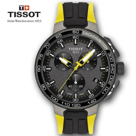 Tissot T-Race Cycling Tour De France Chronograph Black Dial Rubber Band Quartz Mens Wrist Watch (T111.417.37.441.00)