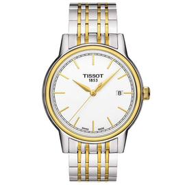 Tissot Swiss Made Quartz White Dial Two Tone Stainless Steel Band Mens Watch -T085.410.22.011.00