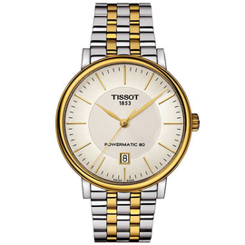TISSOT Carson Automatic Silver Dial Two Tone Stainless Steel Band Mens Watch -T122.407.22.031.00
