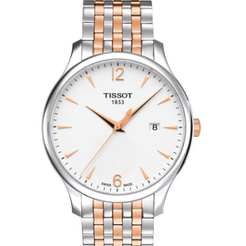 Tissot T Classic Tradition Silver Dial Two Tone St. Steel Band Mens Watch-T063.610.22.037.01