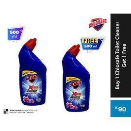 Buy 1 Chlosafe Toilet Cleaner 500ml Get 1 Chlosafe Toilet Cleaner 500ml free.