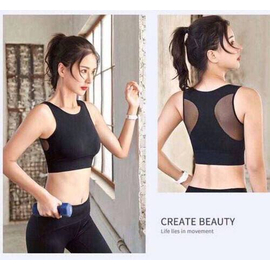 All In One (Sports Bra and Blouse)-Black, Size: M