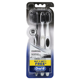Oral-B Ultra Thin Charcoal 2+1 Toothbrush