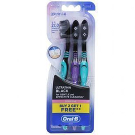 Oral-B Ultra Thin Sensitive Black 2+1