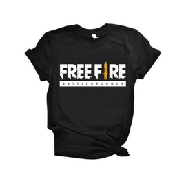T-shirt Half Sleeve Black (FREE FIRE)
