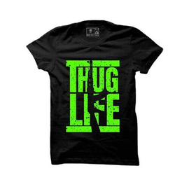 T-shirt Half Sleeve Black (Thug Life )