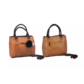Brown Fashionable Zara PU Leather Handbag For Women, 3 image