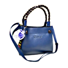 Blue PU Leather Designer Hand Bags For Women