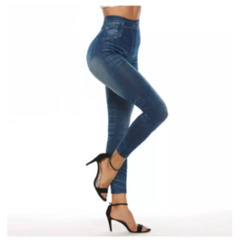 Blue Ladies Leggings Fashion Fitness Jeans Pant, 2 image