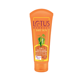 Lotus Herbals Safe Sun 3-In-1 Matte Look Daily Sunblock, SPF 40 100g