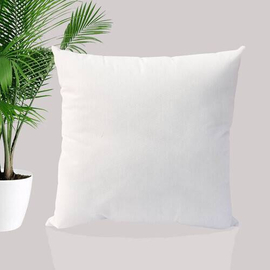 Standard Fiber Cushion, Tissue Fabric, White (14″x14″)_Buy 1 Get 1 Free, 77219, 2 image