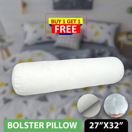 Fiber Bolster Pillow, Tissue Fabric, White, (27″x32″), 77232