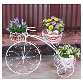 Iron Bicycle Flower Stand - Three-Layer