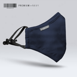 Fabrilife Premium Cotton Face Mask - Navy Blue