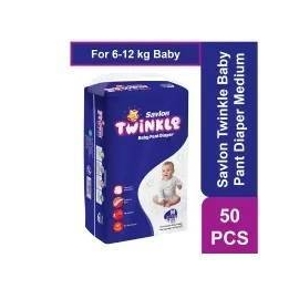 Savlon Twinkle Baby Pant Diaper Medium 50 pcs