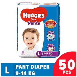 Huggies Dry Pant Diaper Large (L)-50 Pcs (9-14 KG)
