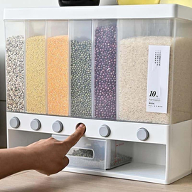 Kitchen Storage Box (6-Grid Dry Food Dispenser)