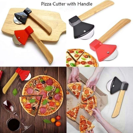 Pizza Cutter with Bamboo Handle