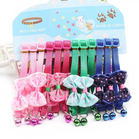 Multicolor Bow Pet Collars