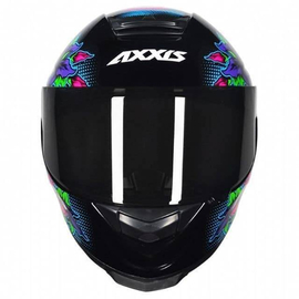 AXXIS Eagle Mexican Skull Black Motorcycle Helmet BD (clear visor), 3 image