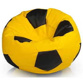 Football Bean Bag Chair_XXl_Yellow & Black Combined