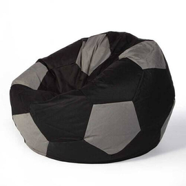 Football Bean Bag Chair_XXl_Black & Ash Combined