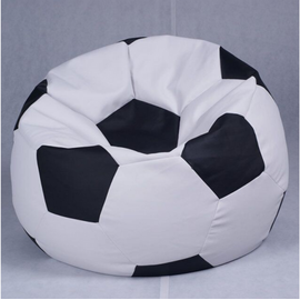 Football Bean Bag Chair_XXl_White & Black Combined, 2 image