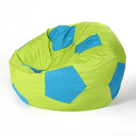 Football Bean Bag Chair_XXl_Parrot Green & Sky Blue Combined