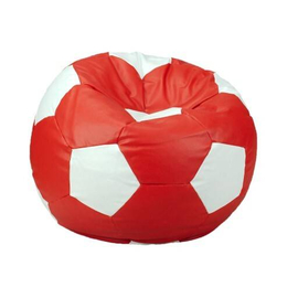 Football Bean Bag Chair_Xl_Red & White Combined