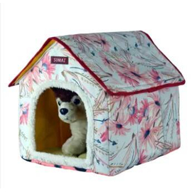 Pet Home/House For Dog Cat Rabbit will be able to sleep comfortably White Print