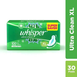 Whisper Ultra Clean 30 Pieces (XL) Sanitary pads for women 30s