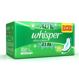 Whisper Ultra Clean 30 Pieces (XL) Sanitary pads for women 30s, 2 image