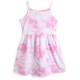Pink & White Spendex Baby Dress