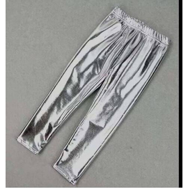 Silver Pu Lether Baby Girl Trouser