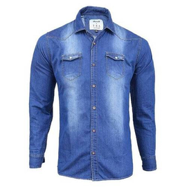 Blue Denim Casual Shirt for Men