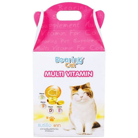 Bearing Cat Multi Vitamin Supplement Tablet (Vitamin A,B,D,E) with Taurine for Cats and Kittens Size 28g. (50 Tablets/Pack)